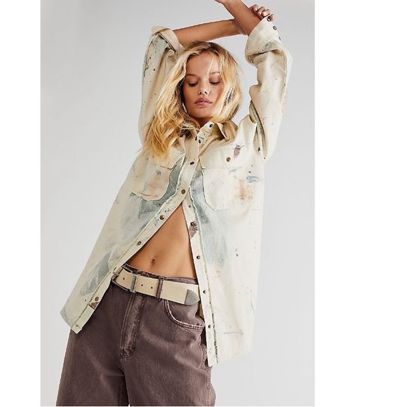 Free People Sunshine Fields Top/Oversized fit/ Sz S - Picture 2 of 16